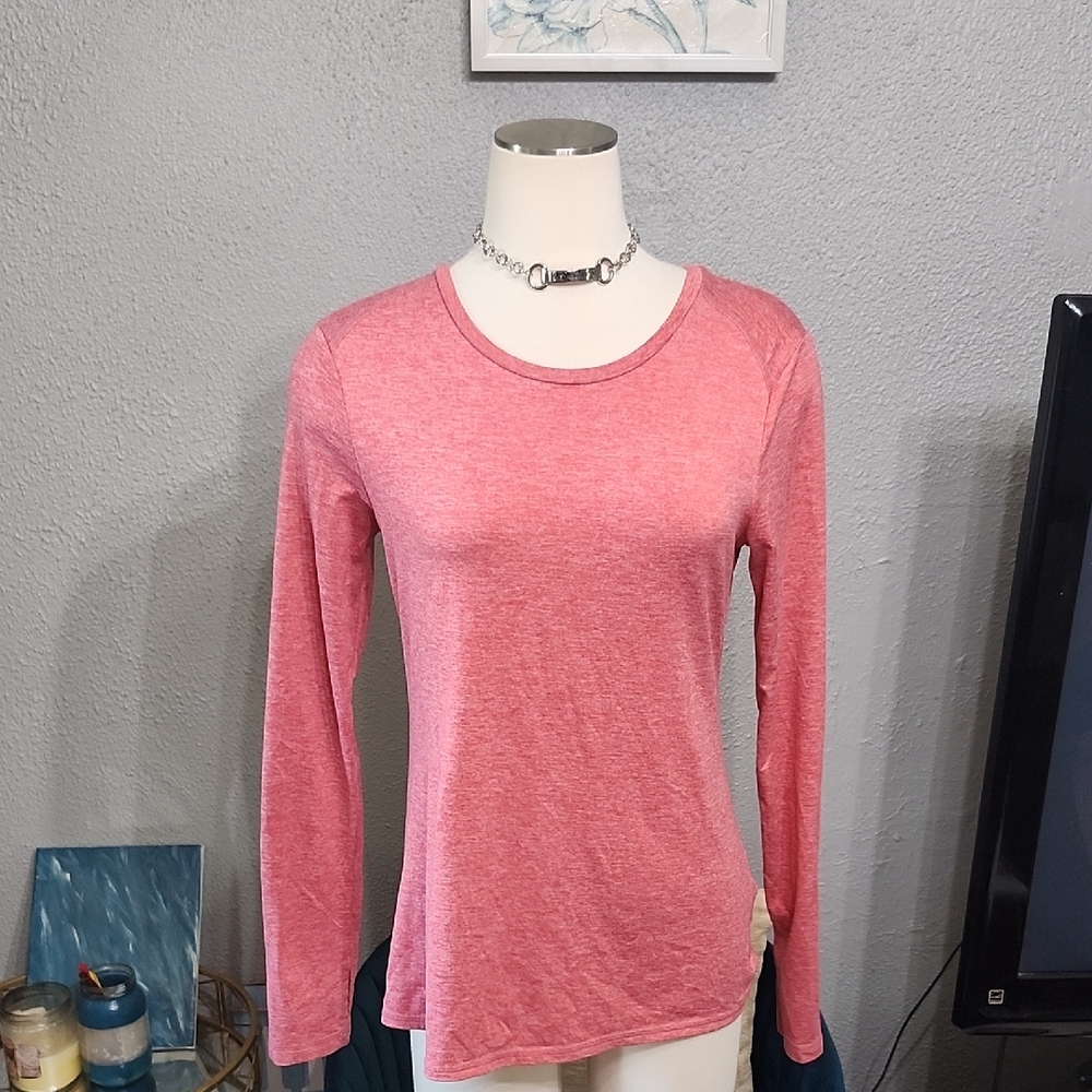 Skechers Women's Heathered Pink Long Sleeve Tee